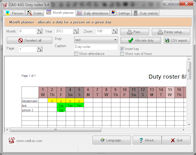 A screenshot of the program Duty roster 1.4